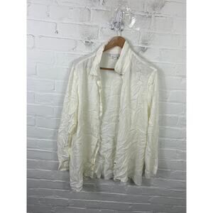 J. Jill Off-White Button Down Shirt